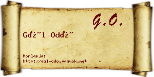 Gál Odó névjegykártya